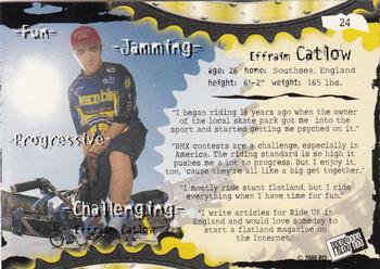 2000 Press Pass Rage Extreme Sports #24 Effraim Catlow Back